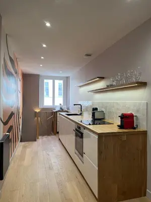 Cuisine ou kitchenette dans l'établissement Enghien - New studio fully furnished