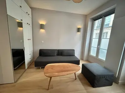 Coin salon dans l'établissement Enghien - New studio fully furnished
