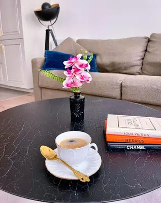 Coin salon dans l'établissement Grand appartement