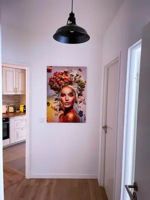 Cuisine ou kitchenette dans l'établissement Grand appartement