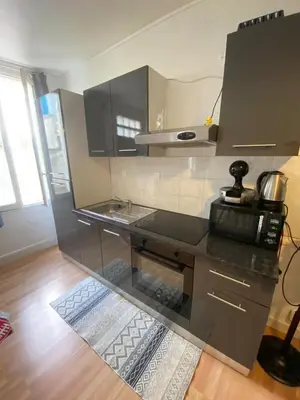 Cuisine ou kitchenette dans l'établissement Le charles
