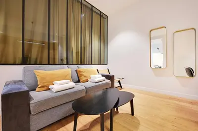 Coin salon dans l'établissement Haven of peace-2BR-4P-Near the Palais de Garnier