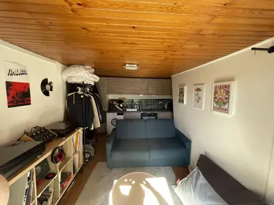 Cuisine ou kitchenette dans l'établissement Calm flat in central Paris