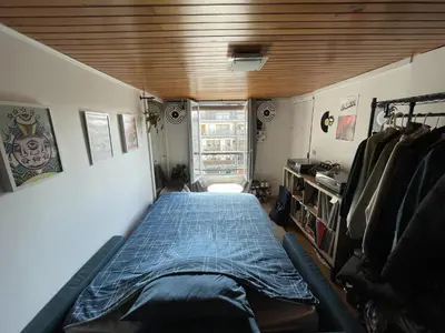 Un ou plusieurs lits dans un hébergement de l'établissement Calm flat in central Paris