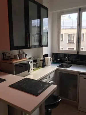 Cuisine ou kitchenette dans l'établissement 2 pièces proche tour Eiffel, Trocadéro et OCDE