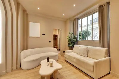 Coin salon dans l'établissement Elegant Home - 5BD-12P - Heart of 'Le Marais'