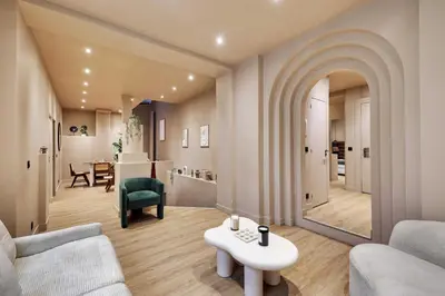 Coin salon dans l'établissement Elegant Home - 5BD-12P - Heart of 'Le Marais'