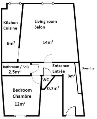 Plan de l'établissement Apartment near Bastille and gare de Lyon