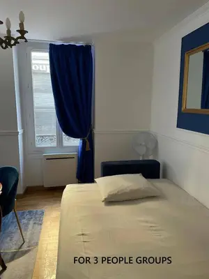 Un ou plusieurs lits dans un hébergement de l'établissement Apartment near Bastille and gare de Lyon