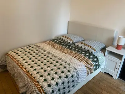 Un ou plusieurs lits dans un hébergement de l'établissement Duplex Paris 18ème proche Montmartre