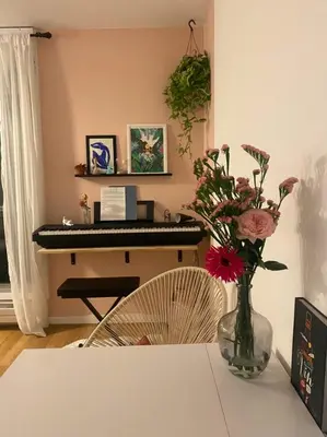 Plan de l'établissement Studio neuf cozy avec balcon, 11e arr Voltaire, proche Bastille