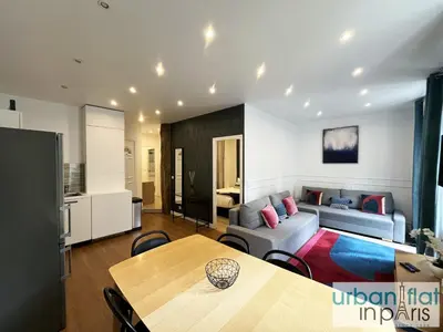 Coin salon dans l'établissement Urban Flat 24 - Charming Home in Paris