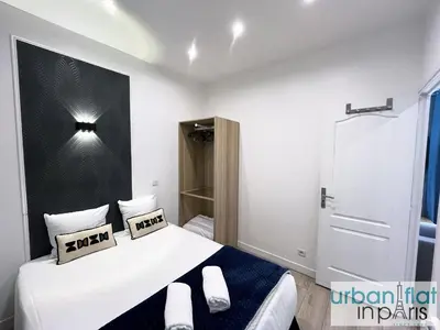 Un ou plusieurs lits dans un hébergement de l'établissement Urban Flat 24 - Charming Home in Paris