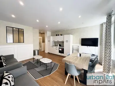 Cuisine ou kitchenette dans l'établissement 23 - Charming Parisian Flat in Paris