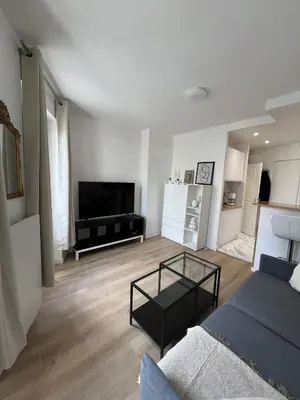 Télévision ou salle de divertissement dans l'établissement Stylish apartment in Paris