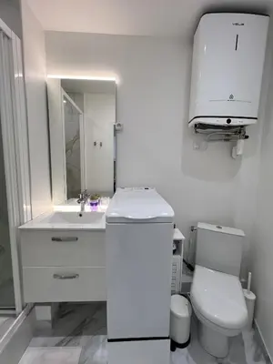 Salle de bains dans l'établissement Stylish apartment in Paris