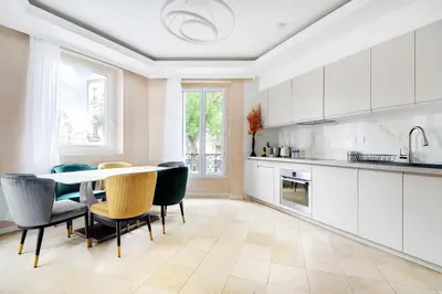 Cuisine ou kitchenette dans l'établissement Vivez au coeur du centre de Paris! Métro à 1min - Proche Republique