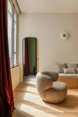 Coin salon dans l'établissement Sublime appartement luxe Paris Haut-Marais AC