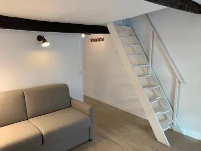Coin salon dans l'établissement Quiet appartement in Paris City Center - Mouffetard district
