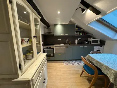 Cuisine ou kitchenette dans l'établissement Quiet appartement in Paris City Center - Mouffetard district