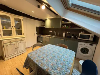 Cuisine ou kitchenette dans l'établissement Quiet appartement in Paris City Center - Mouffetard district