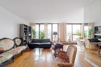 Coin salon dans l'établissement NEW - 3 bedroom flat with Eiffel Tower view