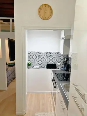 Cuisine ou kitchenette dans l'établissement Appartement au centre de Paris