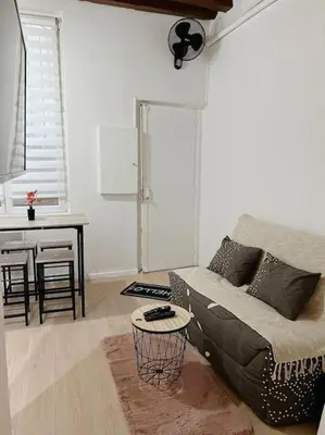 Coin salon dans l'établissement Appartement au centre de Paris