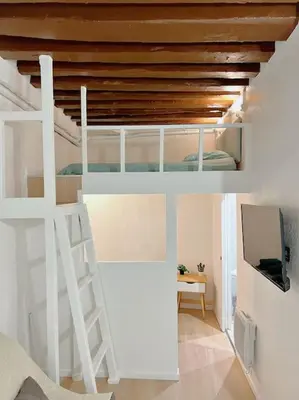 Télévision ou salle de divertissement dans l'établissement Appartement au centre de Paris