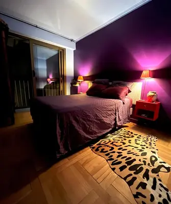 Un ou plusieurs lits dans un hébergement de l'établissement Chambre d'hôtes au calme