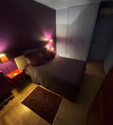 Un ou plusieurs lits dans un hébergement de l'établissement Chambre d'hôtes au calme
