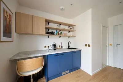 Cuisine ou kitchenette dans l'établissement Studio Épinettes