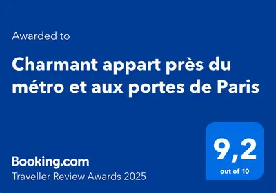 Certificat, récompense, panneau ou autre document affiché dans l'établissement Charmant appart près du métro et aux portes de Paris
