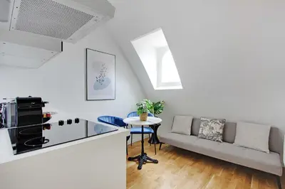 Coin salon dans l'établissement Charming apartment - 1BR-3P -Trocadero