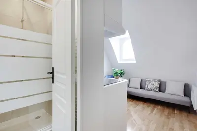 Coin salon dans l'établissement Charming apartment - 1BR-3P -Trocadero
