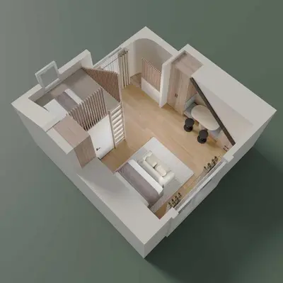 Plan de l'établissement Charming and intimate apartment - 2BR-3P - Louvre