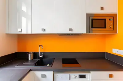 Cuisine ou kitchenette dans l'établissement Casa Naranja