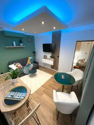 Télévision ou salle de divertissement dans l'établissement Le petit Cocon Parisien