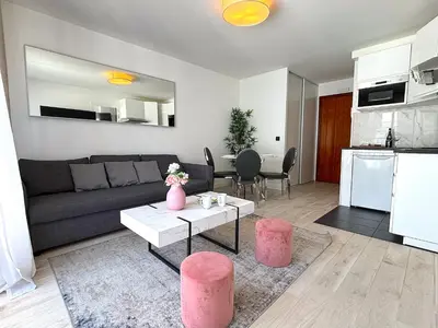 Cuisine ou kitchenette dans l'établissement L'appartement Bouquet