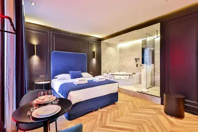 Un ou plusieurs lits dans un hébergement de l'établissement Wonderful private room - 2P - Châtelet