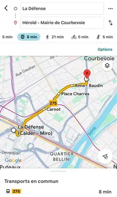 Plan de l'établissement Le Soleil de La Défense ! Bail mobilité, un mois minimum