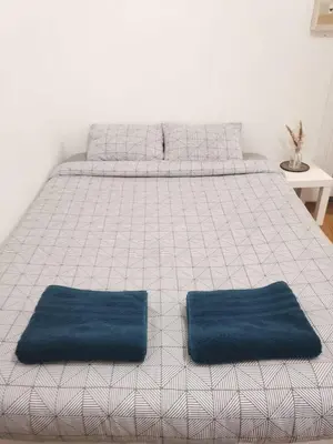 Un ou plusieurs lits dans un hébergement de l'établissement Studio Paris 11 Bien situé et fonctionnel