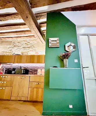 Cuisine ou kitchenette dans l'établissement Splendid atypical loft st germain