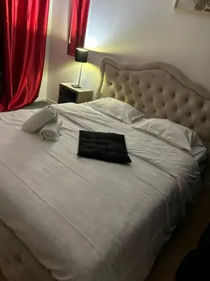 Un ou plusieurs lits dans un hébergement de l'établissement Agréable Appartementbuttes-Chaumont