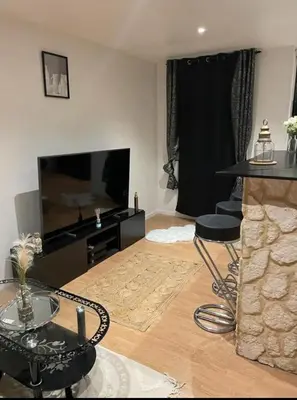 Télévision ou salle de divertissement dans l'établissement Agréable Appartementbuttes-Chaumont