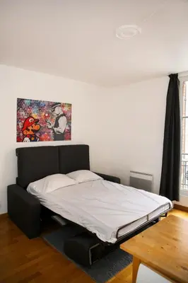 Un ou plusieurs lits dans un hébergement de l'établissement 106- Appartement lumineux face jardins des Plantes - FLAT-GUEST