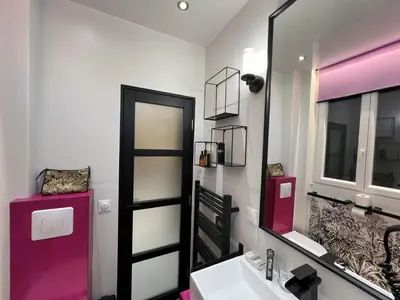 Cuisine ou kitchenette dans l'établissement Appartement design Paris 13eme