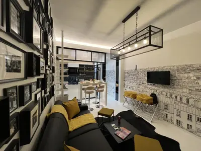 Télévision ou salle de divertissement dans l'établissement Appartement design Paris 13eme