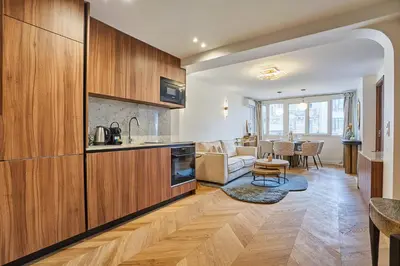 Cuisine ou kitchenette dans l'établissement Résidence Centre de Paris by Studioprestige
