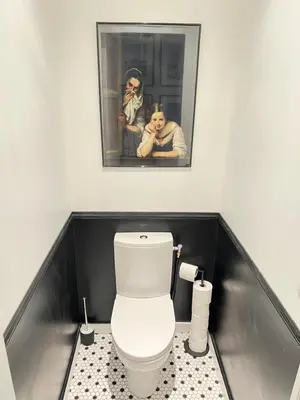 Salle de bains dans l'établissement Relais Cocorico 